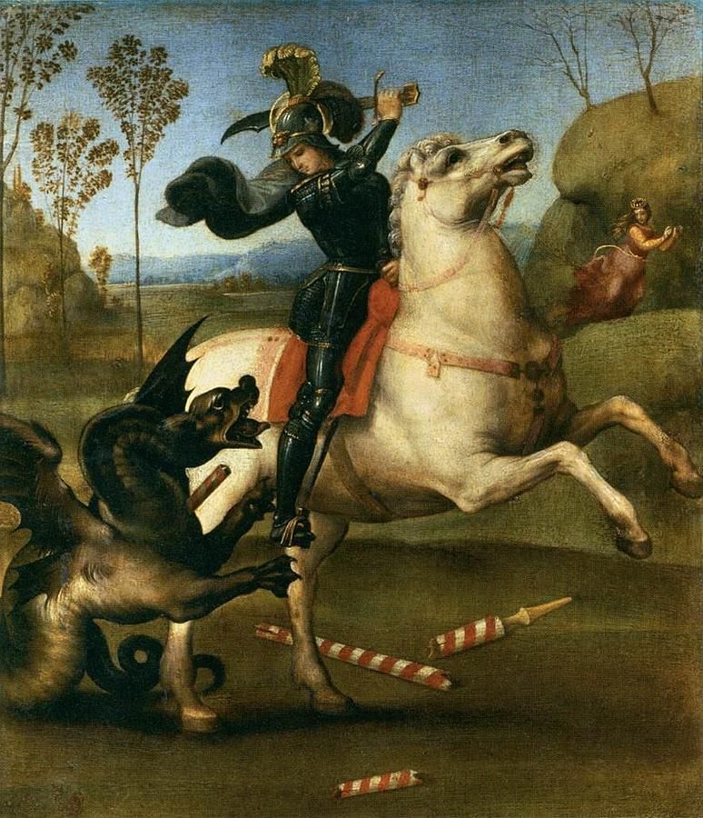 St. George and the Dragon by Raphael